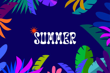 summer vacation illustration background beach