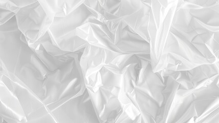 Fototapeta premium wavy crumpled transparent plastic, background texture