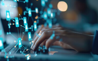 virtual meeting with participants engaged in discussion selective focus, online interaction, realistic, Multilayer, home backdrop