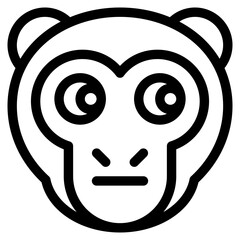 Vector Icon Distracted, Monkey, Animal, Wildlife, Pet