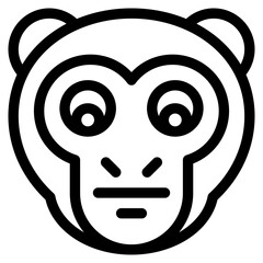 Vector Icon Neutral, Monkey, Animal, Wildlife, Pet