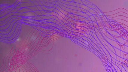 Abstract glowing waves from particles and energy points magical futuristic hi-tech, abstract background
