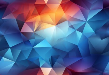 Obraz premium A colorful low poly pattern design with a variety of shapes and colors.