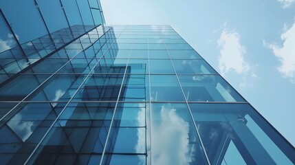 Obraz premium Sleek and Modern Corporate Headquarters Showcasing Latest Business Technology