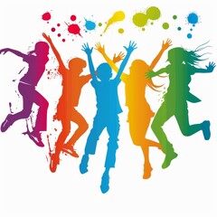 Abstract Wallpaper Celebrating International Youth Day with Diverse and United Young People. Promoting Youth Interests, Activities, and Products with a Theme of Unity, Inclusion, and Freedom in an AI-