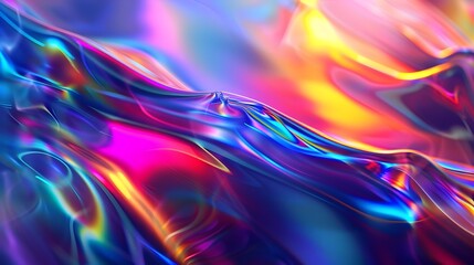 Surreal Holographic Neon Gradients in a Captivating Ethereal Atmosphere