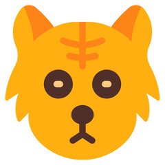 shocked, cat, animal, wildlife, cat emoji Icon
