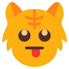funny, cat, animal, wildlife, cat emoji Icon
