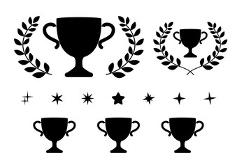 トロフィー　優勝カップのイラスト