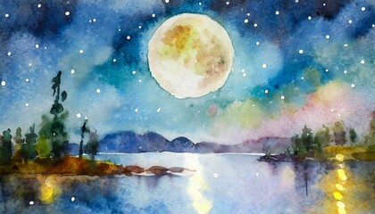 Naklejka premium 満月