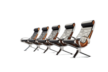 Symphony of Seated Souls on White or PNG Transparent Background.