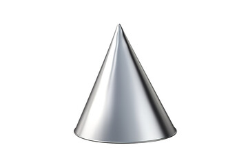 The Enigmatic Silver Cone on White or PNG Transparent Background.