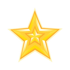 Fototapeta premium Golden star on white background