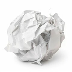 Obraz premium Crumpled White Paper Ball
