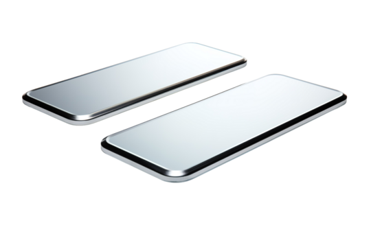 The Reflective Duo on White or PNG Transparent Background.