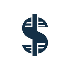 letter S financial monetary logo vector illustration template design