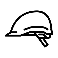 hard hat ppe protective equipment line icon vector. hard hat ppe protective equipment sign. isolated contour symbol black illustration