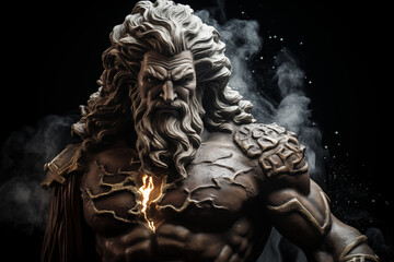 Image of the Greek god Zeus. Greek mythology. Ancient Greece. World of the gods. God of Olympus.