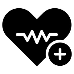 Vector Icon Health, Heart, Heartbeat, Health Check, Medicine and Health