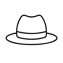 Vector Ladies Hat Outline Icon 