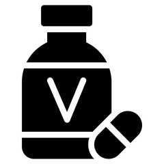Vector Icon Vitamin, Supplement, Pills, Pharmacy, Medicine