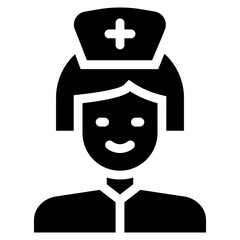 Vector Icon Nurse, Nursing, Hospital, Illness, People, Medical Icon, Health Care