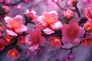 パネルの壁アート、壁の装飾、花のデザインの大理石の背景