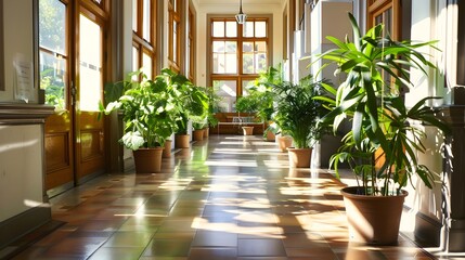 Botanical Research Institute with Lovage Tile Floors for Herb Medicinal Properties Study
