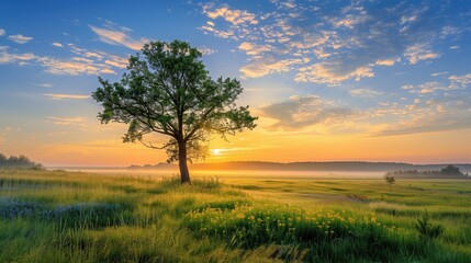 Fototapeta premium Free good morning scene wallpaper background photo