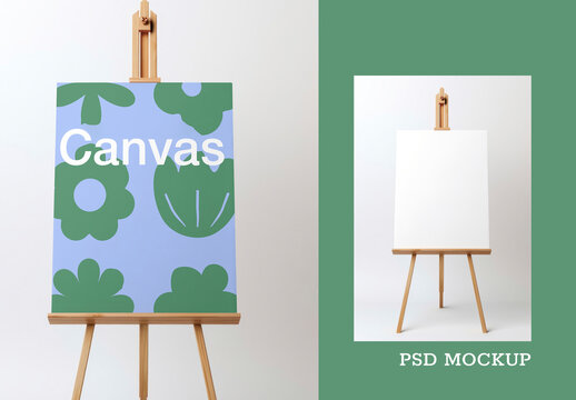 Easel Canvas Mockup With Generative AI
