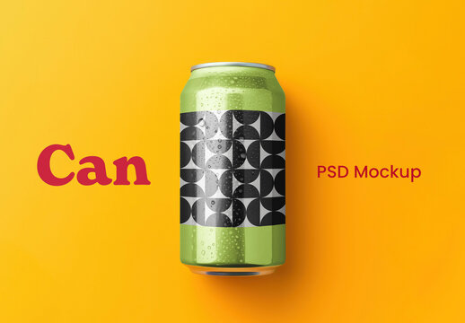 Flatlay Can Mockup With Generative AI
