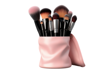 The Pink Bag of Beauty Delight on White or PNG Transparent Background.