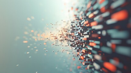 Analytic Skill Abstract Timeline Wallpaper with Highlighted Key Points and Depth of Field Emphasis