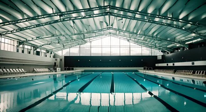 indoor pool in the sport stadium 