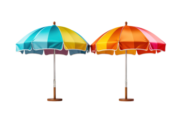 Vibrant Duo: A Rainbow of Colors on White or PNG Transparent Background.