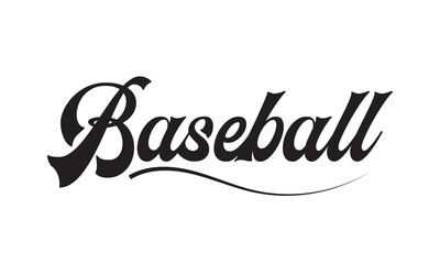 Text Tails Swoosh Baseball Sign, Typography font with ornamental vector. EPS 10/AI