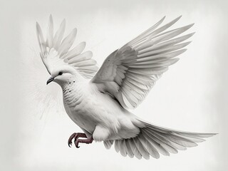 Fototapeta premium White dove flying,International Day of Peace concept.