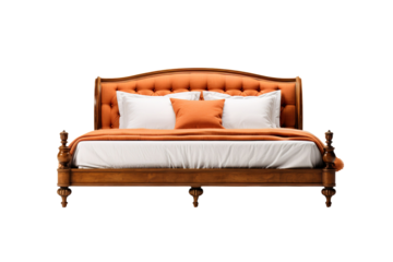 Dreamy Oasis of Orange and White on White or PNG Transparent Background.