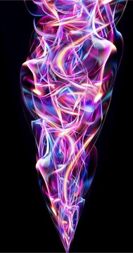 Fire stream looping effect on black overlay background. Motion content for your design.