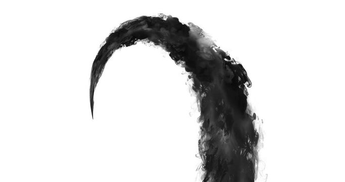 Smoke flow looping effect on white overlay background. Motion content for your design.