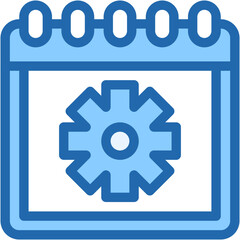 Vector Icon Settings, Calendar, Time And Date, Management, Gear