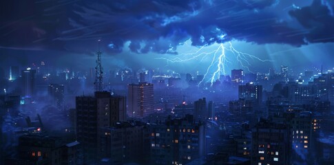 Fototapeta premium Storm Over a Dramatic Landscape