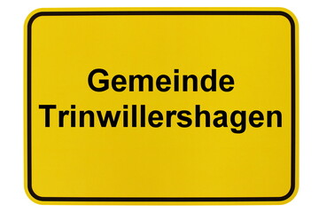 Illustration eines Ortsschildes der Gemeinde Trinwillershagen in Mecklenburg-Vorpommern