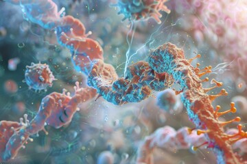 Fototapeta premium Microscopic View of a Virus.