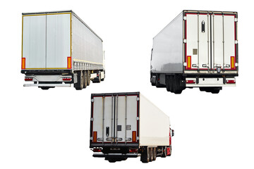 Cargo truck driving on sunny highway