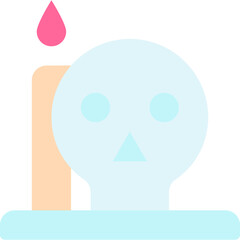 Vector Icon Skull, Esoteric, Magic, Candle, Fortune Teller