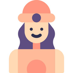 Vector Icon Fortune Teller, Crystal Ball, Circus, Men, Fortune Teller