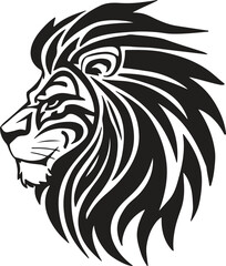 lion vector tribal emblem side profile