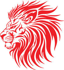 lion vector tribal emblem side profile