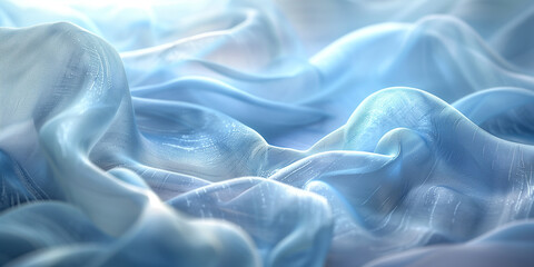 Fototapeta premium delicate blue translucent flowing waves and light reflections creating a serene and tranquil atmosphere